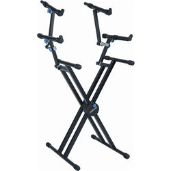 Quik Lok QL 723 Pro Heavy-Duty Double-Brace Triple-Tier X-Style Keyboard Stand