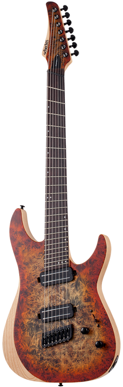 Schecter Reaper 7 Multiscale Inferno Burst