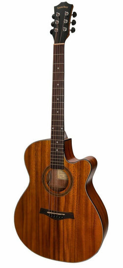 Sanchez Acoustic-Electric Small Body Cutaway Guitar (Koa Natural Satin)