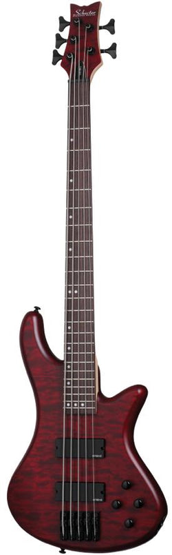 Schecter Stiletto Custom 5 Vampyre Red Bass Guitar.