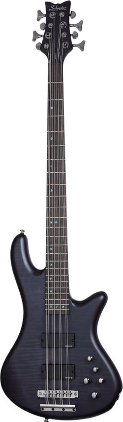 Schecter Stiletto Studio 8 See Thru Black Satin Bass Guitar