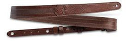 Taylor Slim Leather Strap, Chocolate Brown w/ Engraving, 1.50