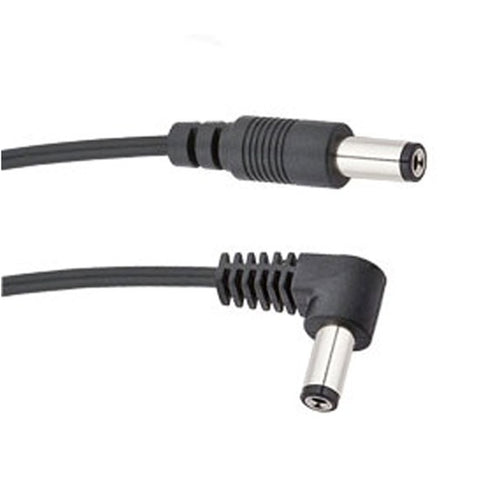 Voodoo Lab PPBAR-RS - 2.1mm Straight to R/A Barrel Cable Centre Negative Polarity (18")