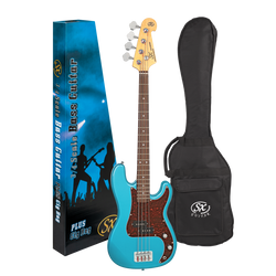 SX VEP34LPB 3/4 Size Bass with Gig Bag  Lake Placid Blue